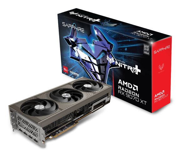 TARJETA DE VIDEO SAPPHIRE AMD RADEON RX 9070 XT NITRO TRIPLE FAN / 16GB/ GDDR6/ PCIE 5.0/256 BIT/GAMA TARJETA DE VIDEO SAPPHIRE AMD RADEON RX 9070 XT NITRO TRIPLE FAN / 16GB/ GDDR6/ PCIE 5.0/256 BIT/GAMA